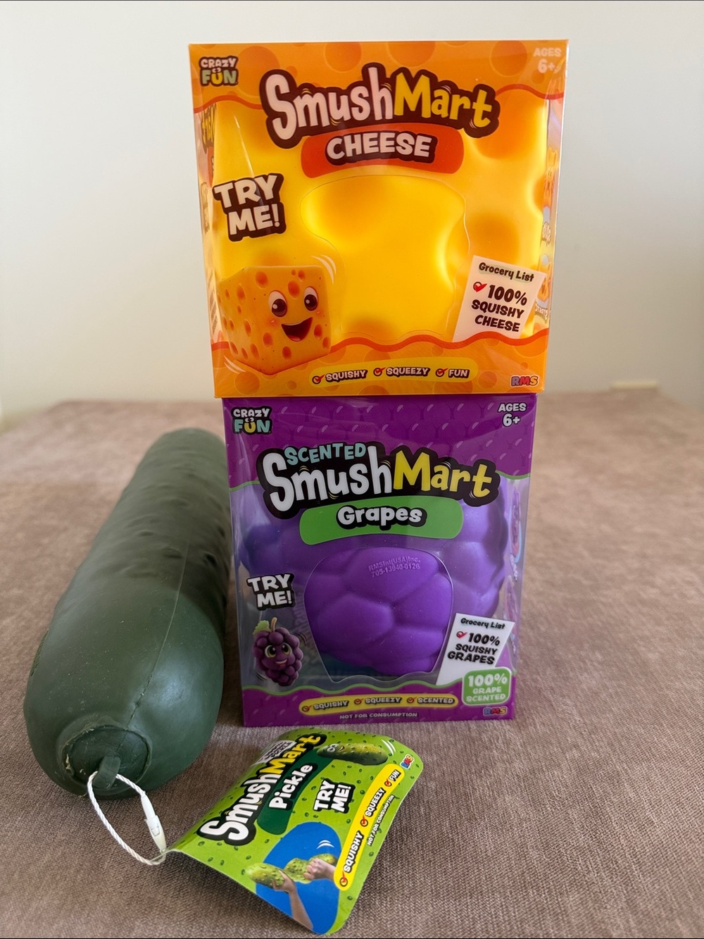 SmushMart Grape, Cheese Block & Pickle | Bundle Of 3